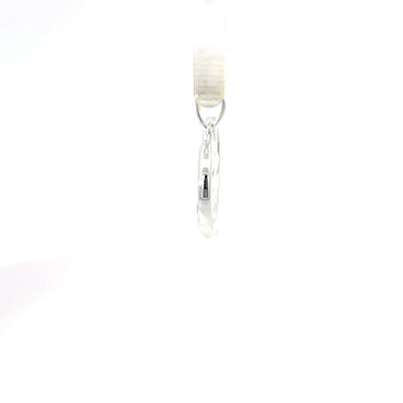 Doppelherz-Anhänger aus 925er Sterlingsilber mit Glitzerfinish