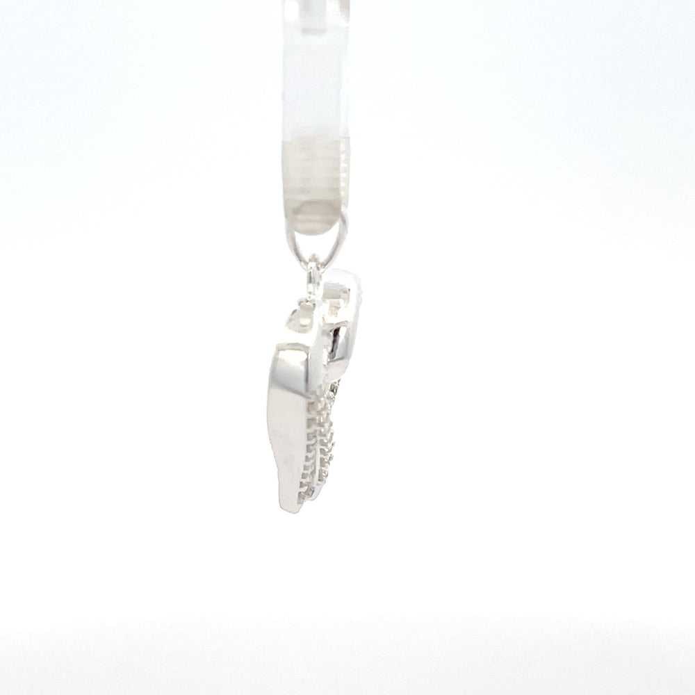 Herzanhänger aus 925er Sterlingsilber mit Zirkonia-Verzierung