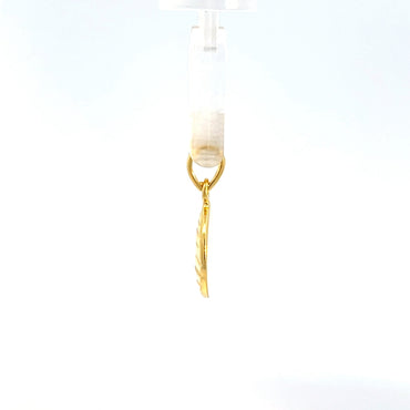 14-karätig vergoldeter, strukturierter Scheibenanhänger