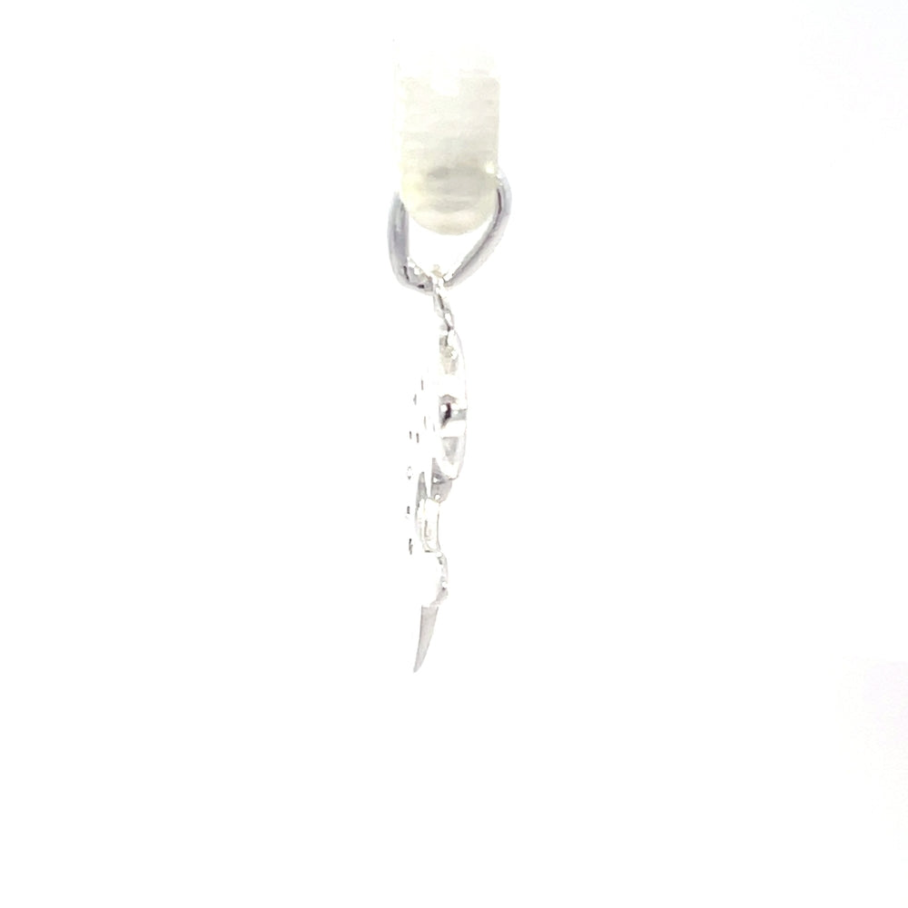 Delfinanhänger aus 925er Sterlingsilber mit Zirkonia-Akzenten