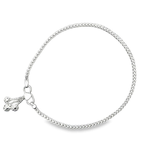 Fußkettchen aus 925er Silber mit kleinen, hängenden Kugeln