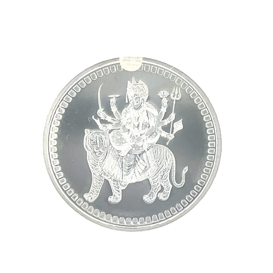 999 Silber 10 g Göttin Durga Münze mit Om-Design