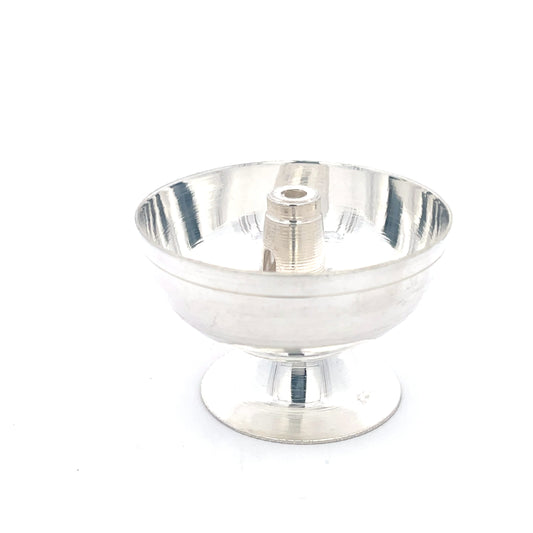 925 Silber Akhand Jyot Diya – Öllampe mit ewiger Flamme