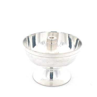 925 Silber Akhand Jyot Diya – Öllampe mit ewiger Flamme