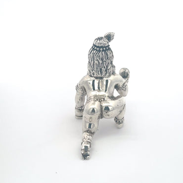 925 Silber Laddoo Gopal Idol – Bal Krishna mit Butter
