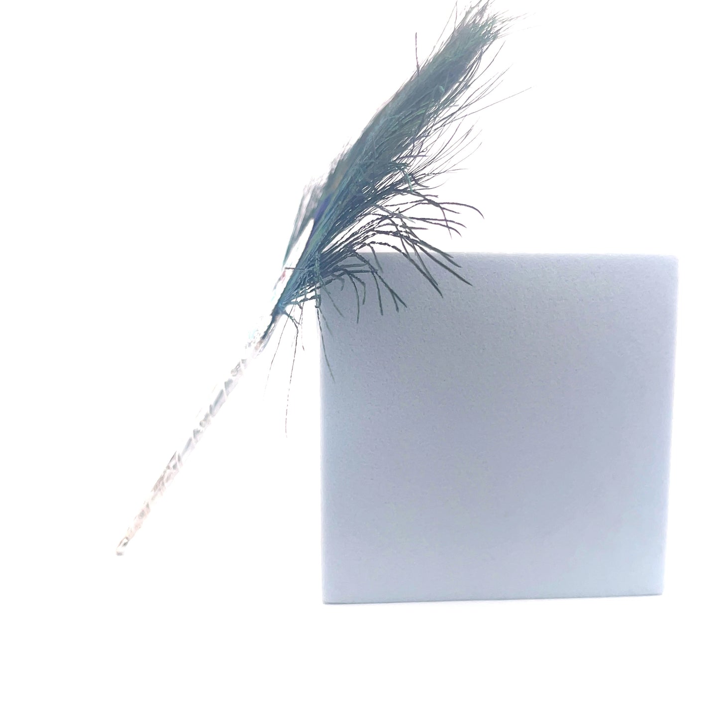 925 Silver Peacock Feather Stick – Krishna Puja & Decoration