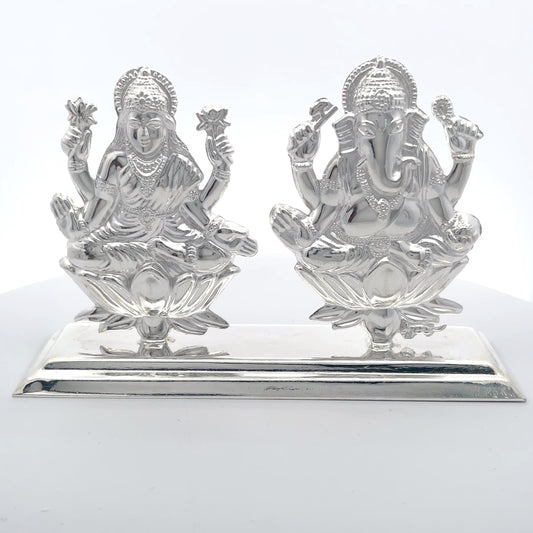 925 Silber Lakshmi Ganesh Idol Set