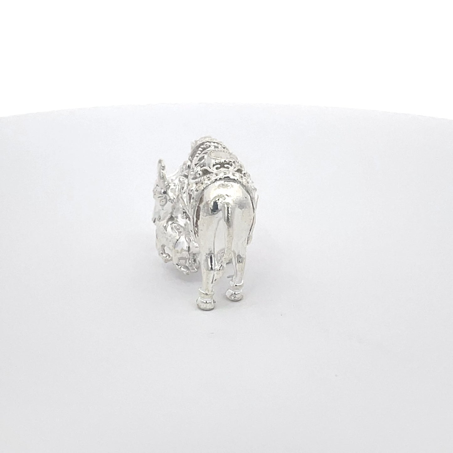 925 Silver Large Cow and Calf Idol – Ornate Design
