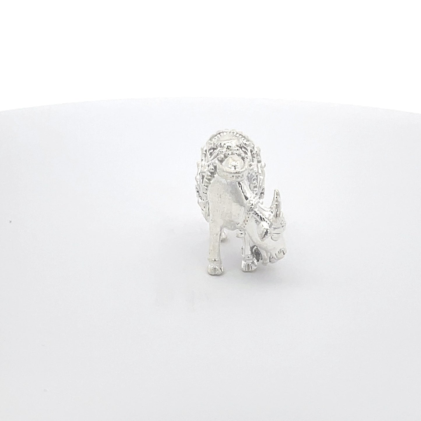 925 Silver Small Cow and Calf Idol – Ornate Design