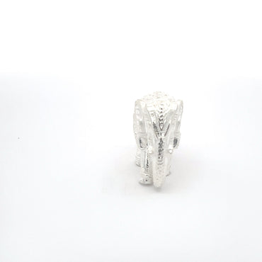 925 Silber Elefanten-Idol – Gehend mit verzierter Decke