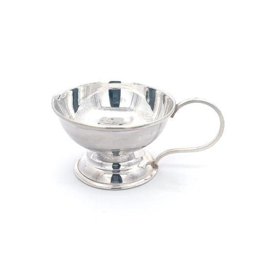 Große Pooja Diya aus 925er Silber mit Griff