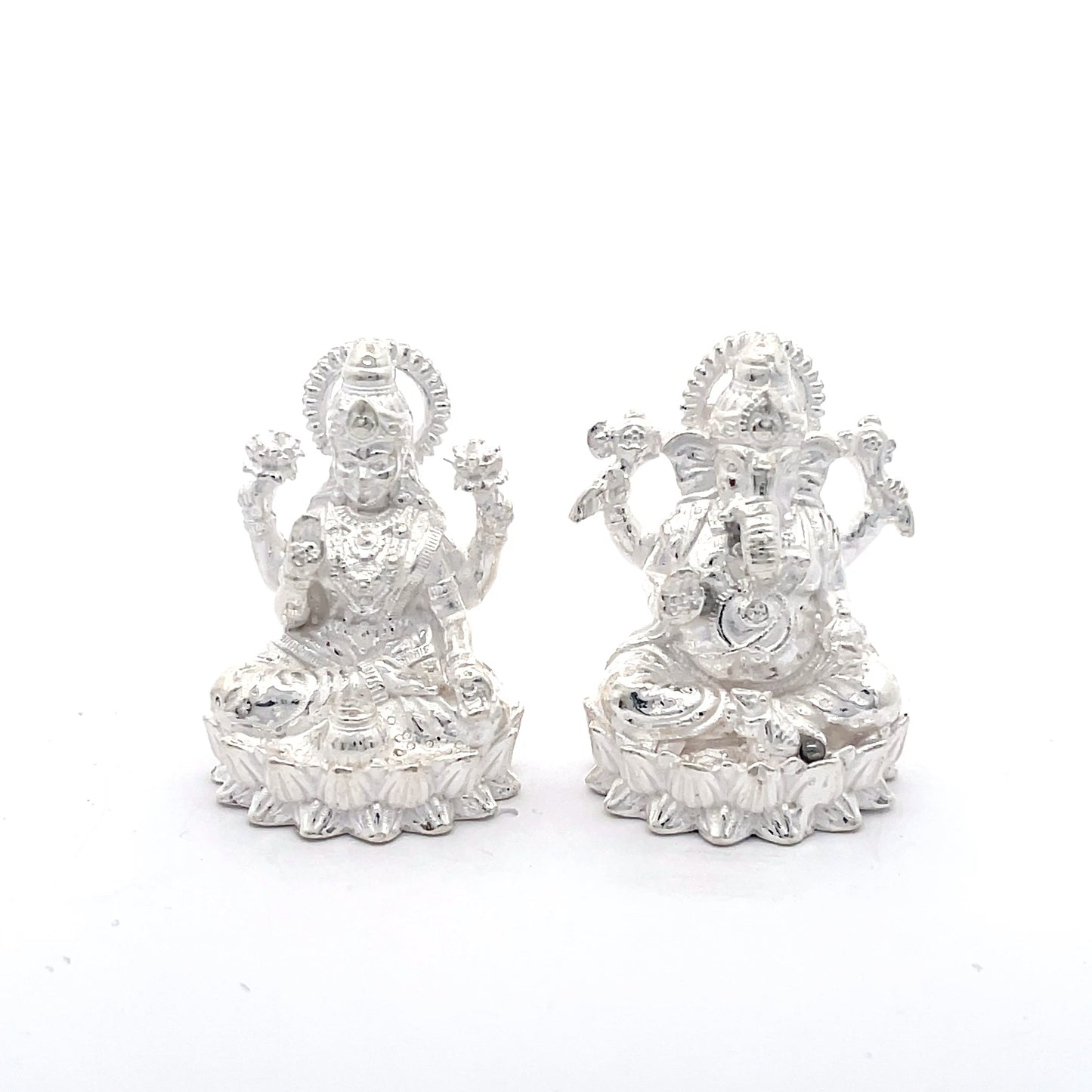 925 Silver Small Lakshmi Ganesh Idols Set