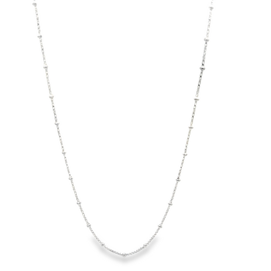 Starlit Bead 925 Sterling Silver Chain Necklace