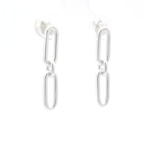 Italienische Paperclip-Gliederkettenohrringe