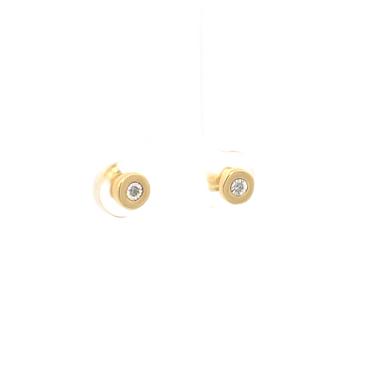 Stud earring with cubic zirconia