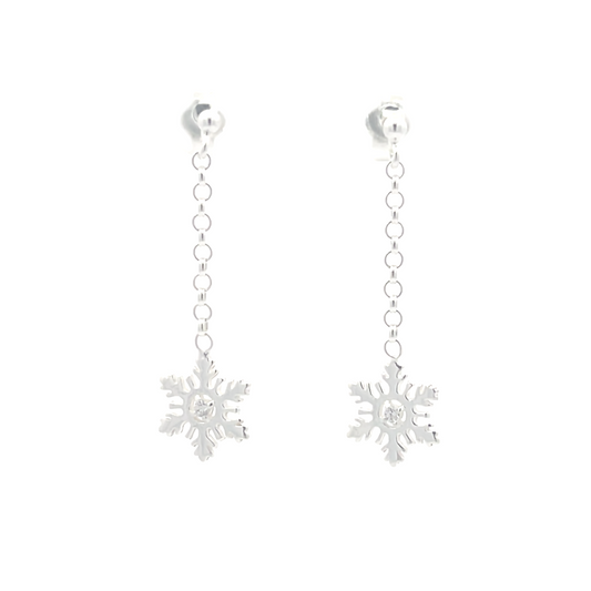 925 Silver Snowflake Dangle Earring