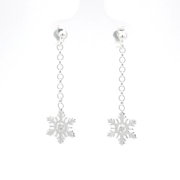 925 Silver Snowflake Dangle Earring