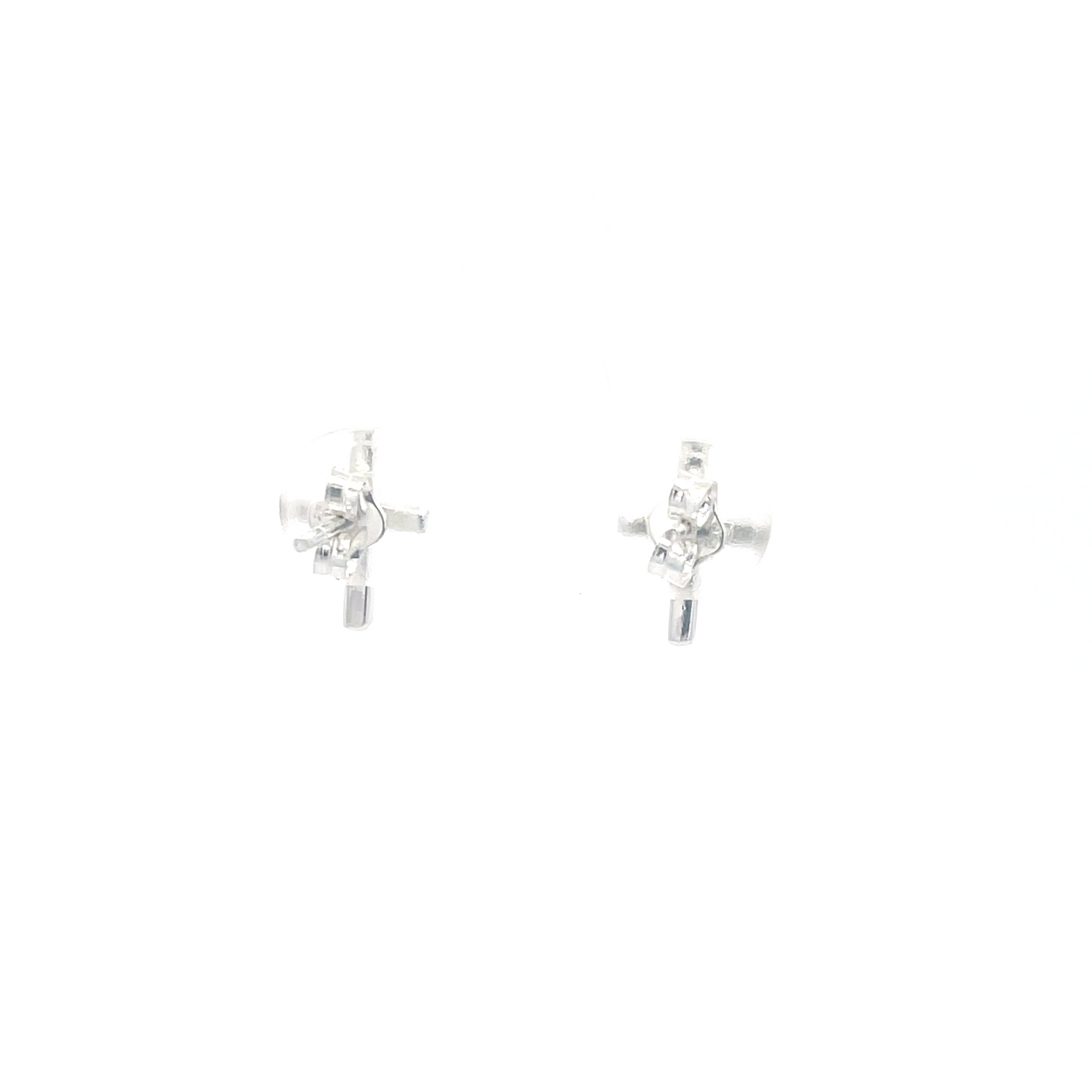 925 Silver Cross Stud Earrings