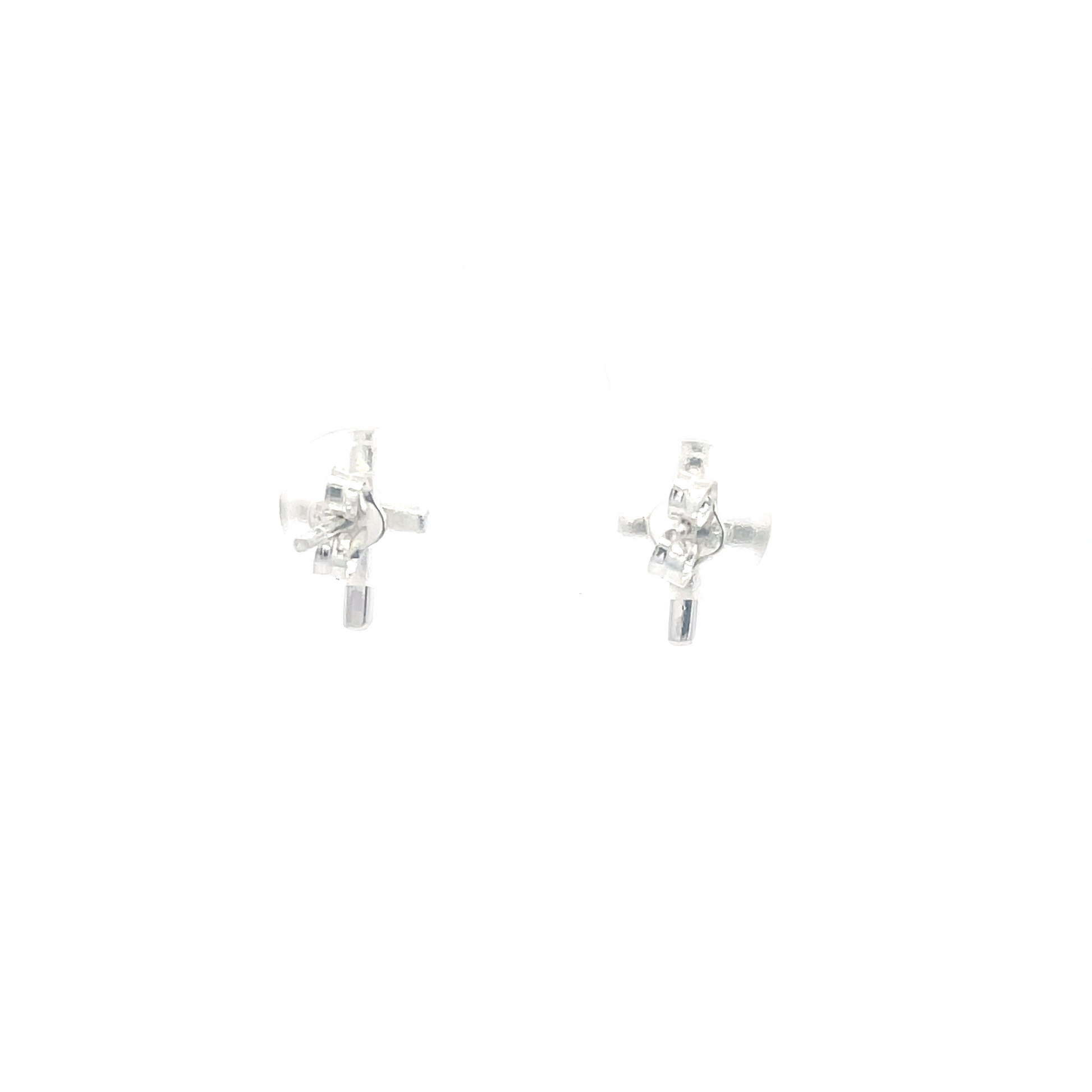 925 Silver Cross Stud Earrings