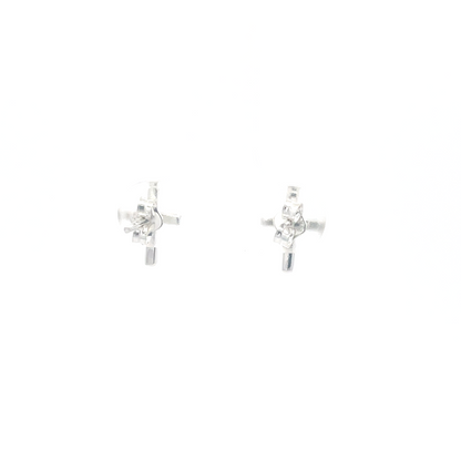 925 Silver Cross Stud Earrings