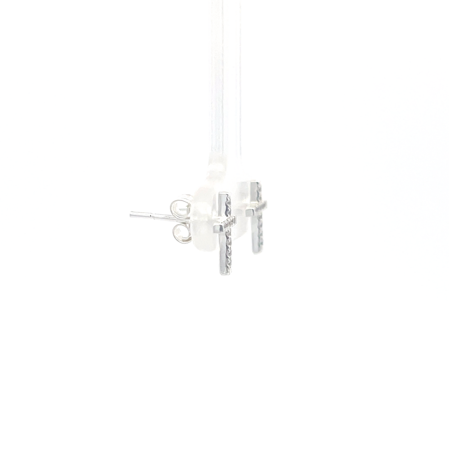 925 Silver Cross Stud Earrings