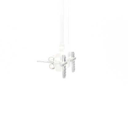 925 Silver Cross Stud Earrings