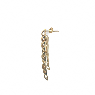 925 Silver Gold-Plated Woven Earrings