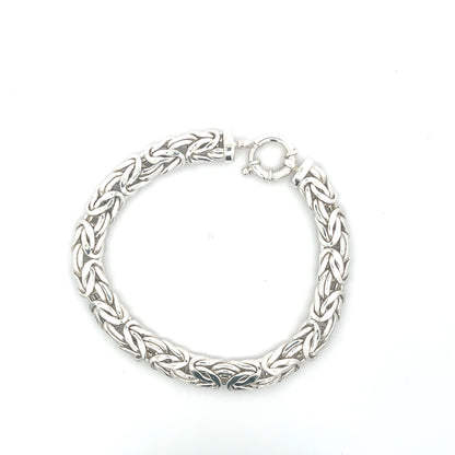 925 Sterling Silver Woven Chain Bracelet