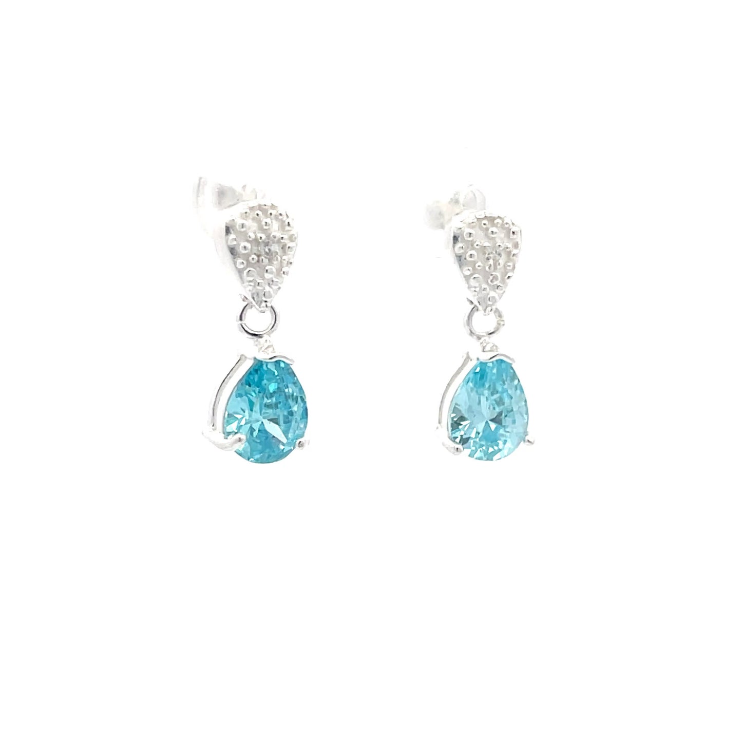 925 Silber Blaue Kristall Ohrhänger