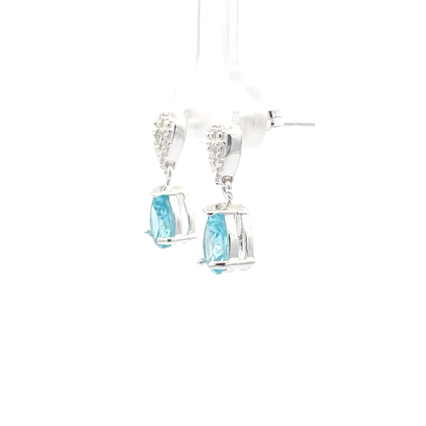 925 Silber Blaue Kristall Ohrhänger