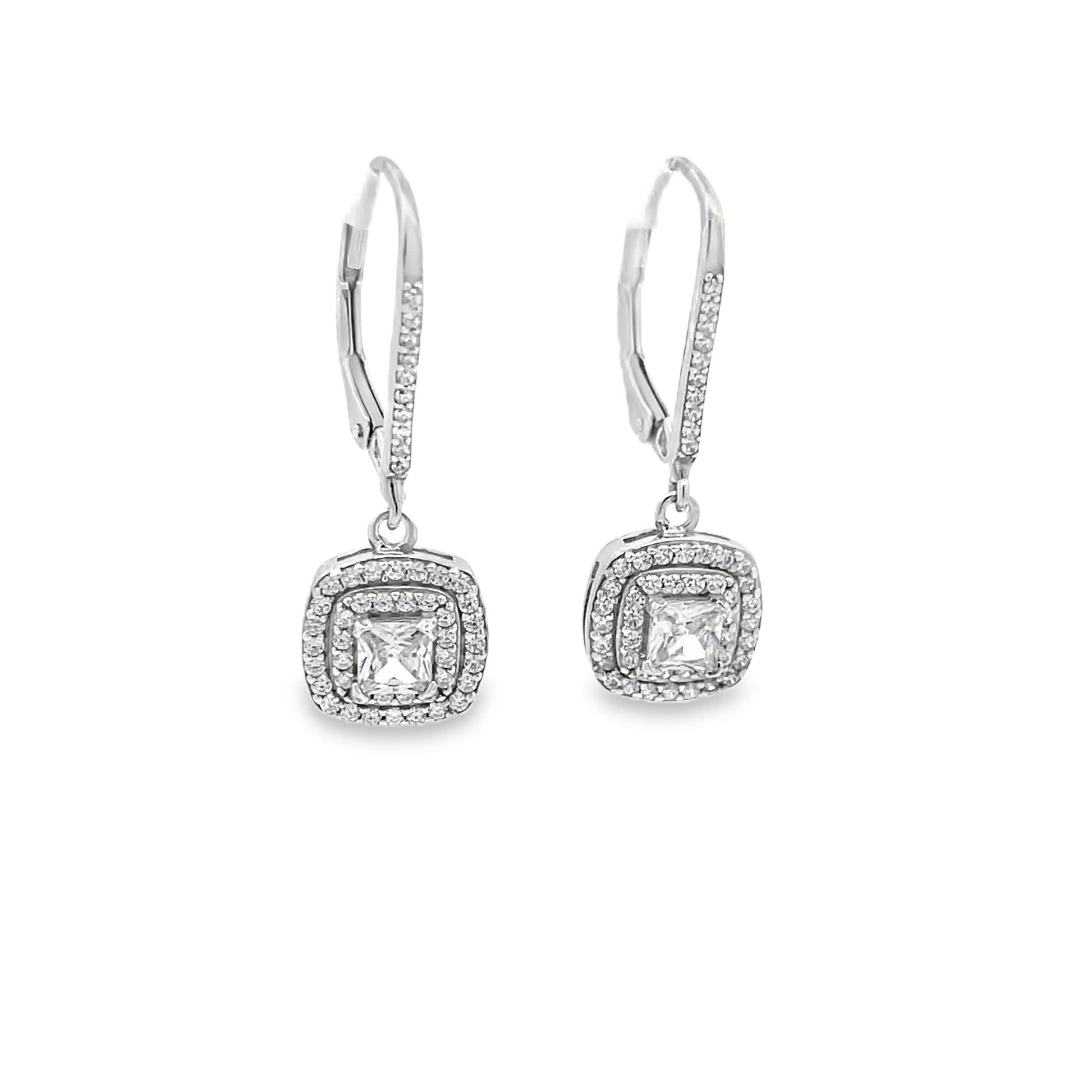 Halo drop earrings