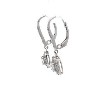 Halo drop earrings