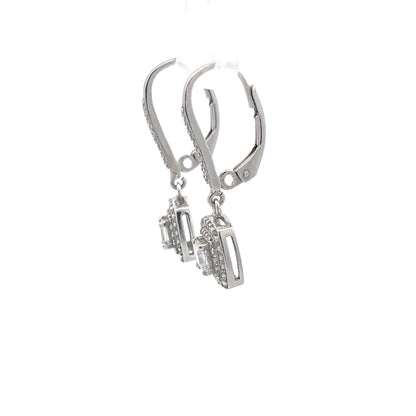 Halo drop earrings
