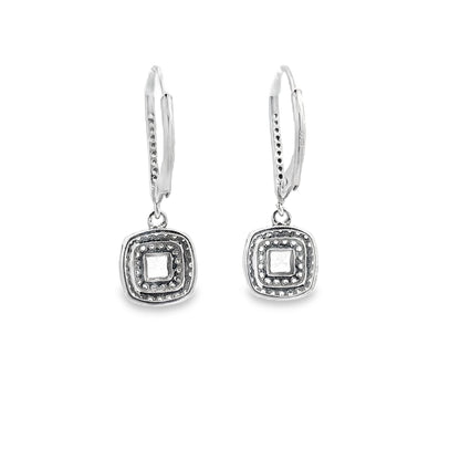 Halo drop earrings
