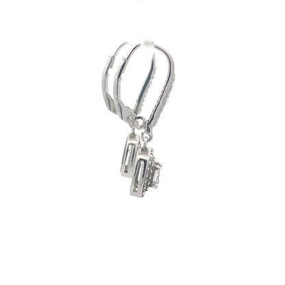 Halo drop earrings