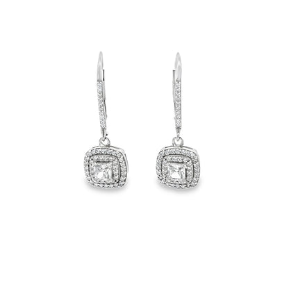 Halo drop earrings