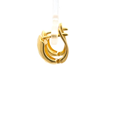 925 Silver Gold-Plated Square Hoop Earrings