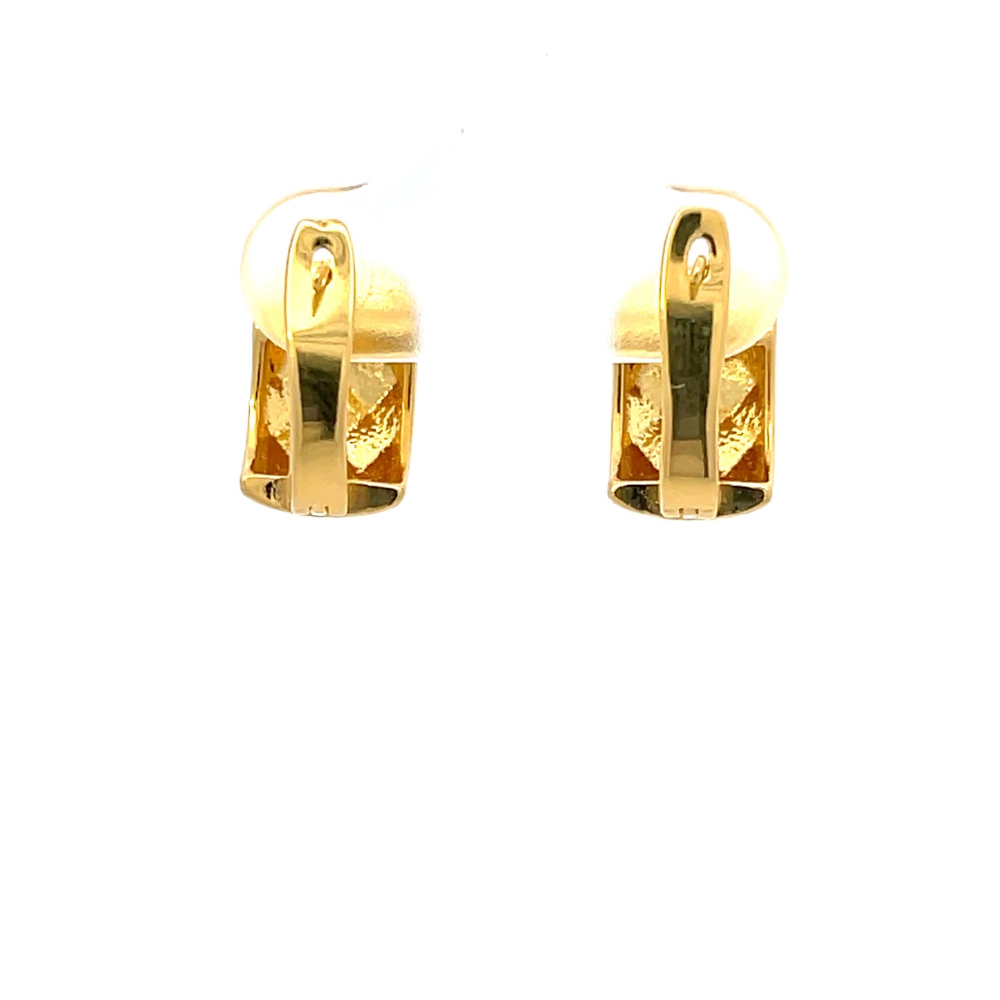 925 Silver Gold-Plated Square Hoop Earrings