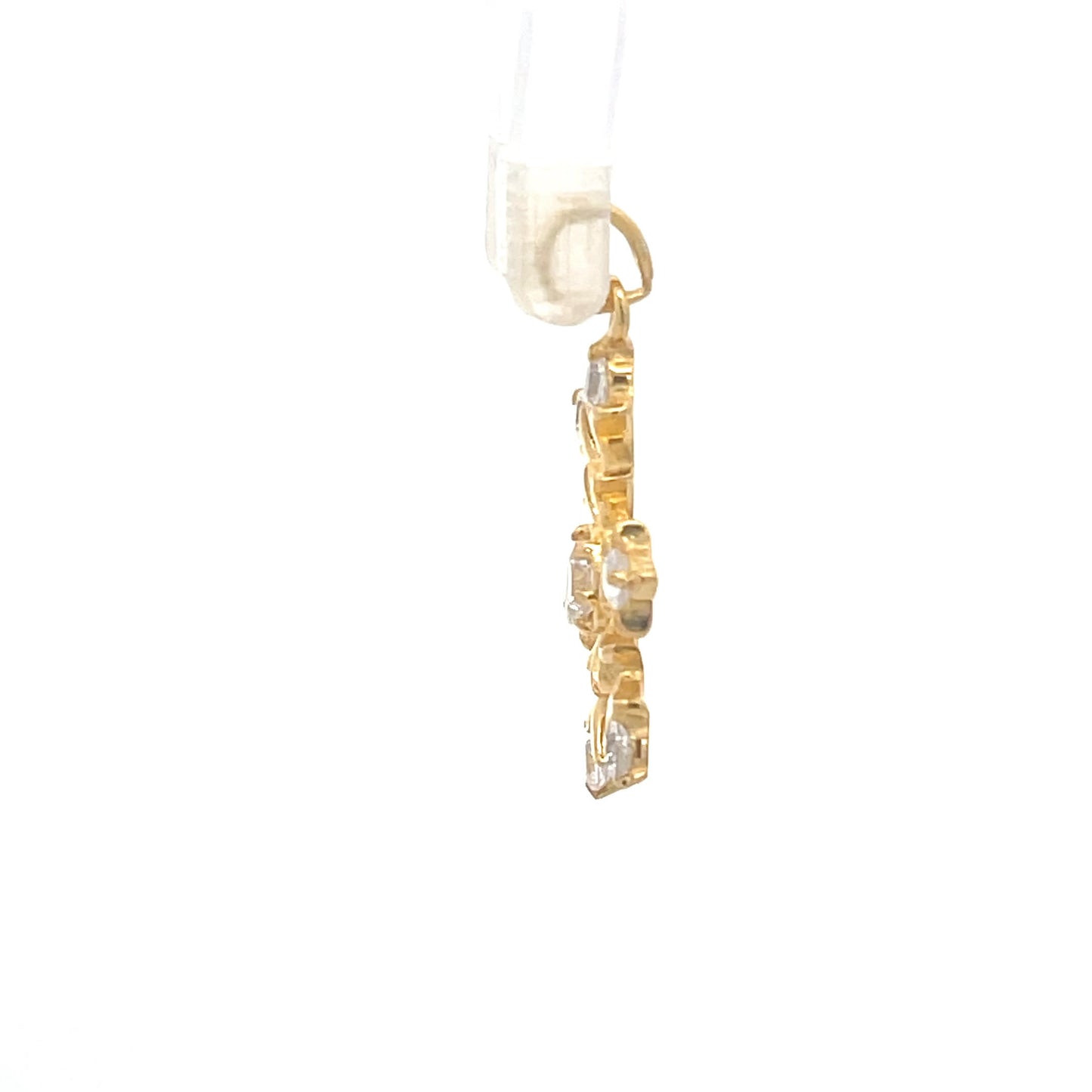 Gold-Plated Snowflake Pendant with Cubic Zirconia