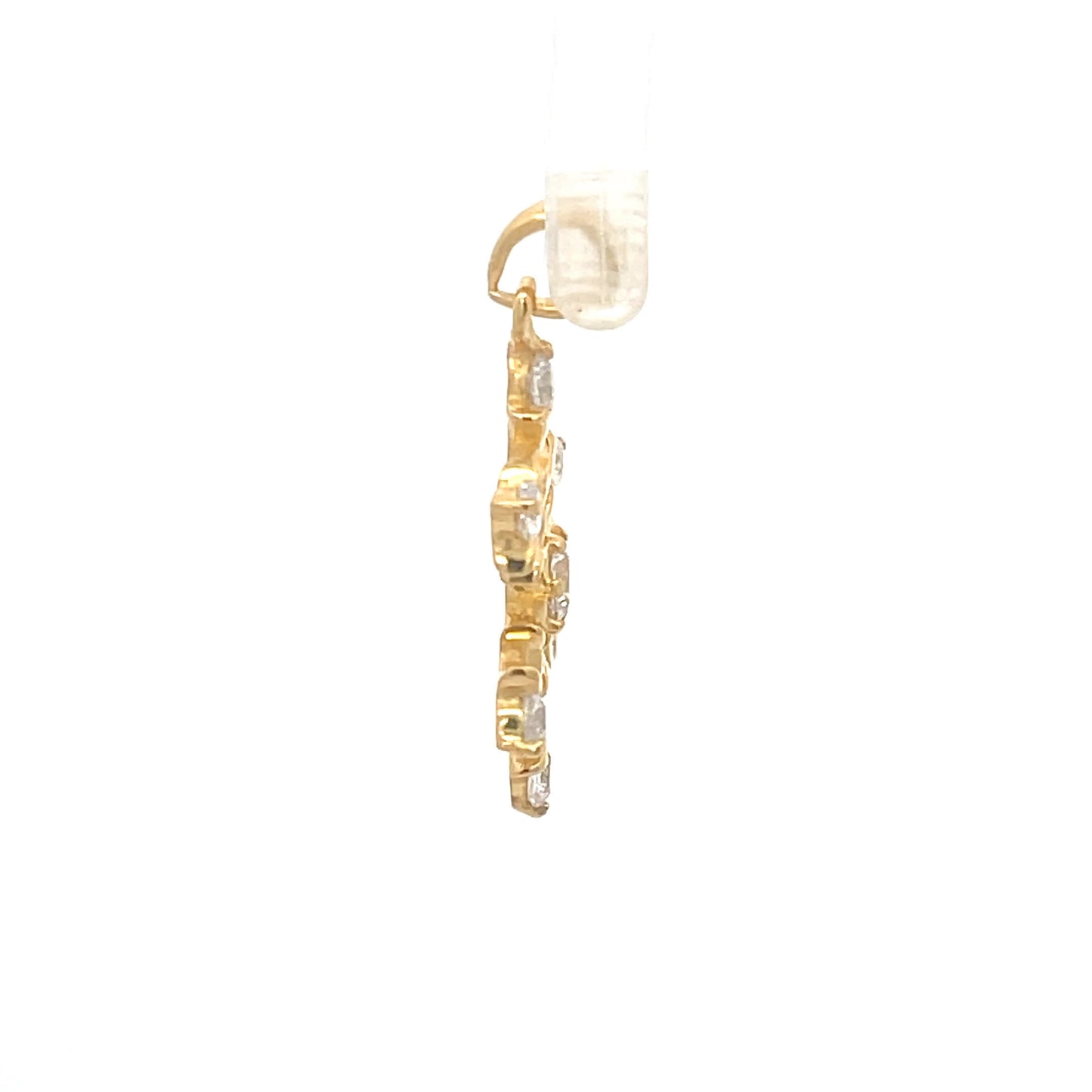 Gold-Plated Snowflake Pendant with Cubic Zirconia