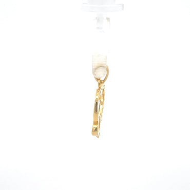 Gold-Plated Double Heart Pendant with Cubic Zirconia