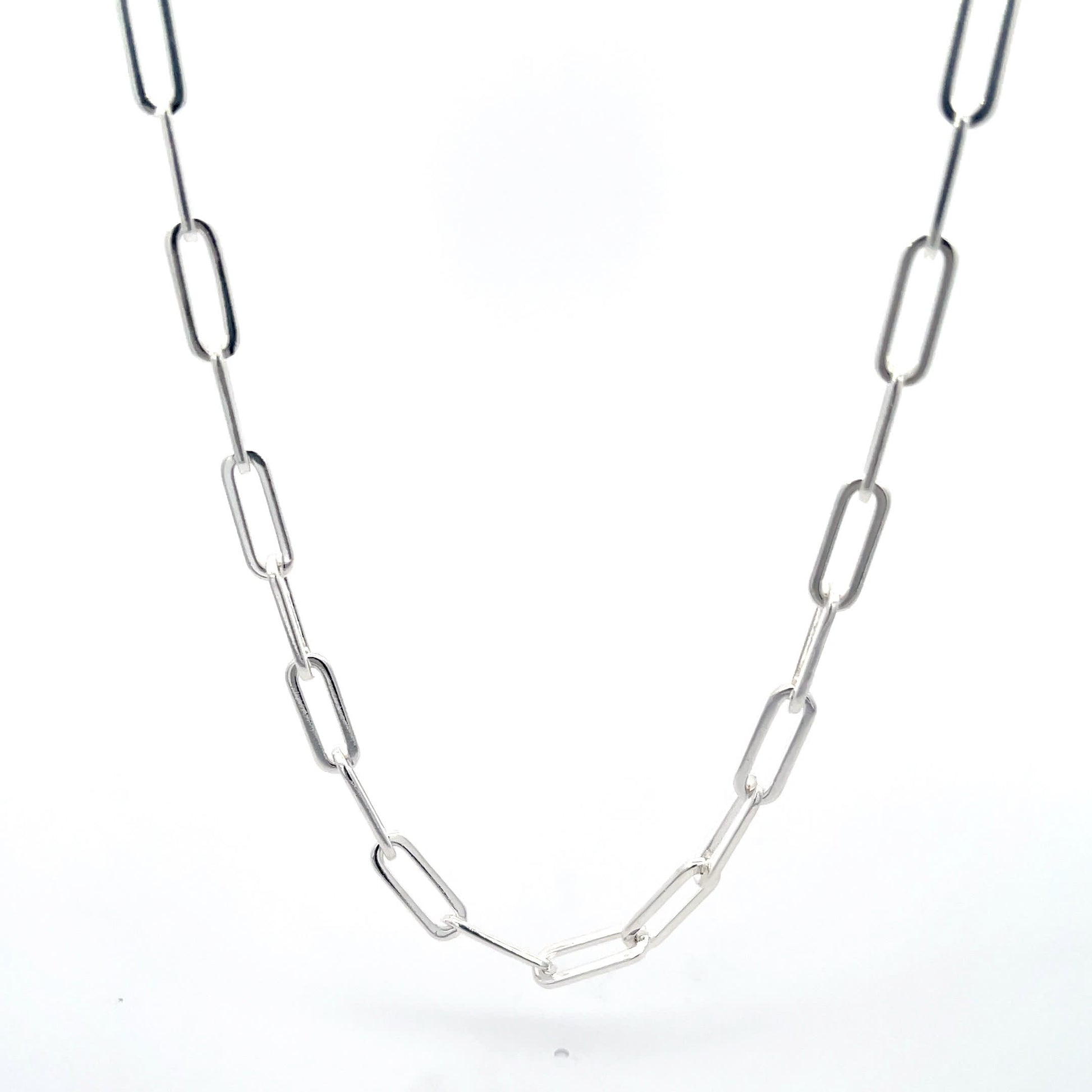 Italian Paperclip link chain necklace