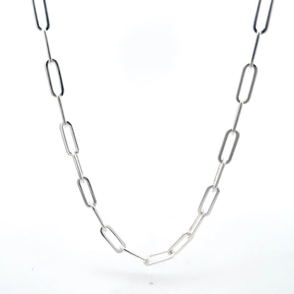 Italian Paperclip link chain necklace