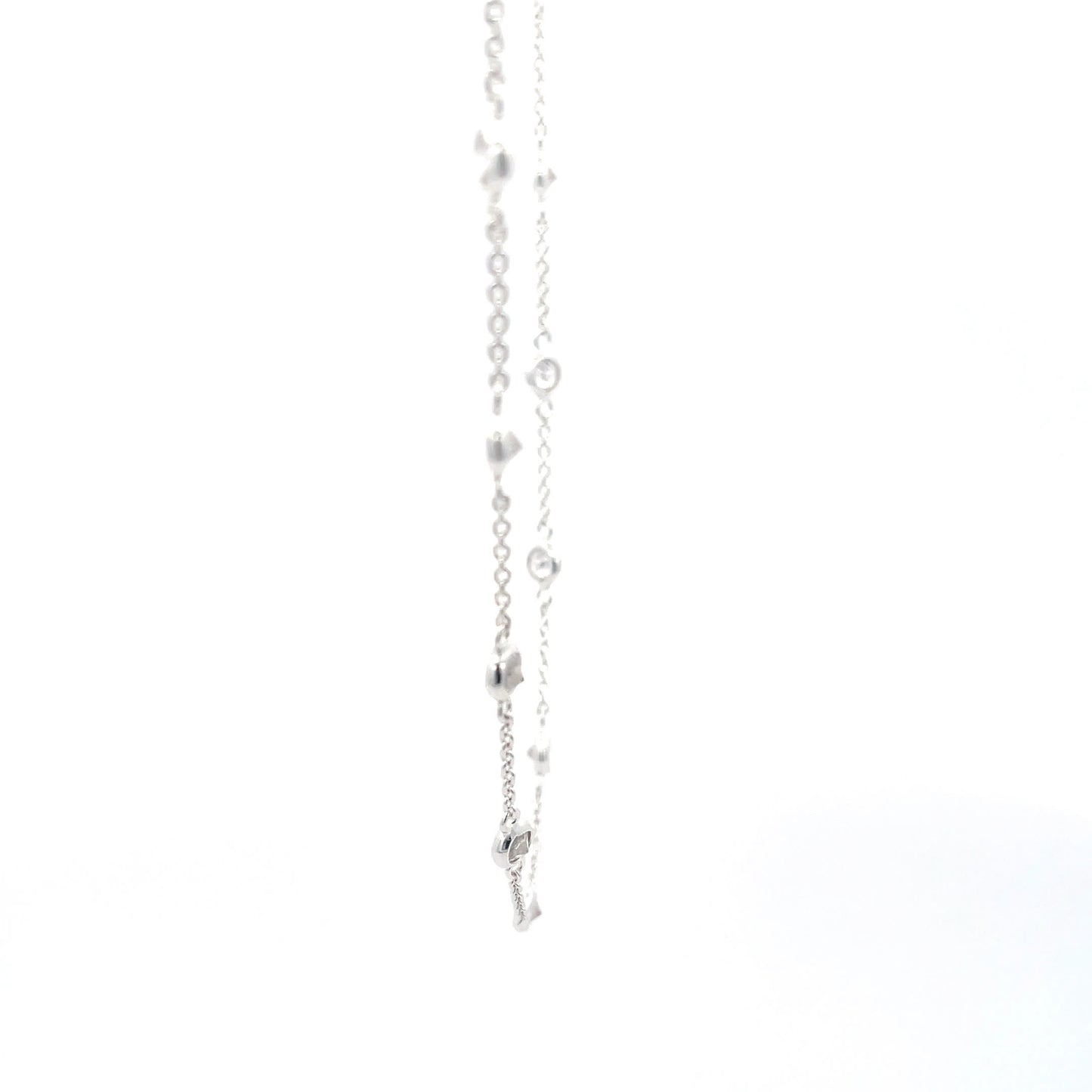 925 Silver Delicate Beaded Necklace for Women and Teens