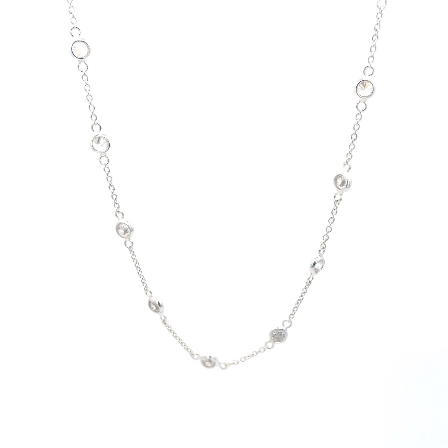 925 Silver Delicate Beaded Necklace for Women and Teens