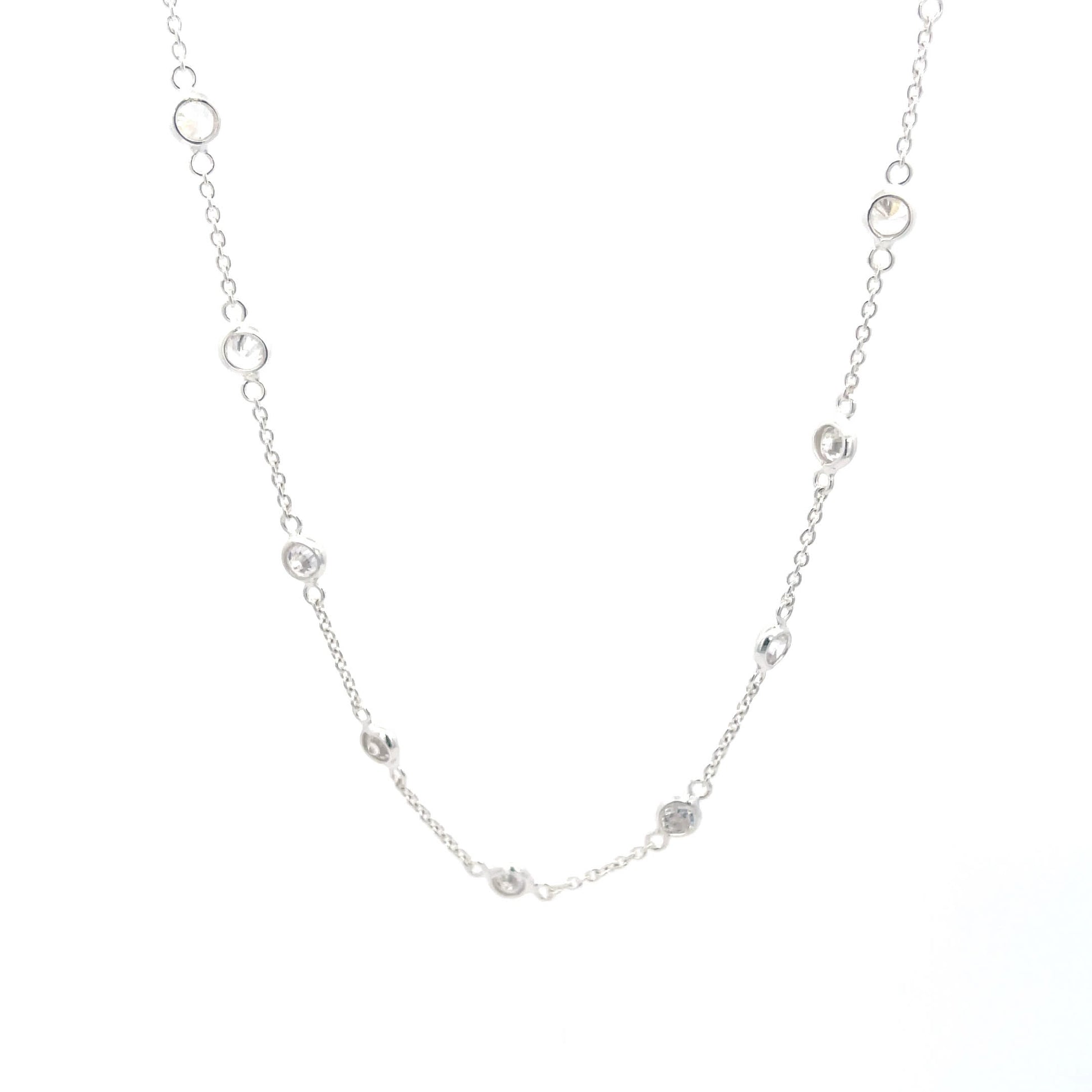 925 Silver Delicate Beaded Necklace for Women and Teens