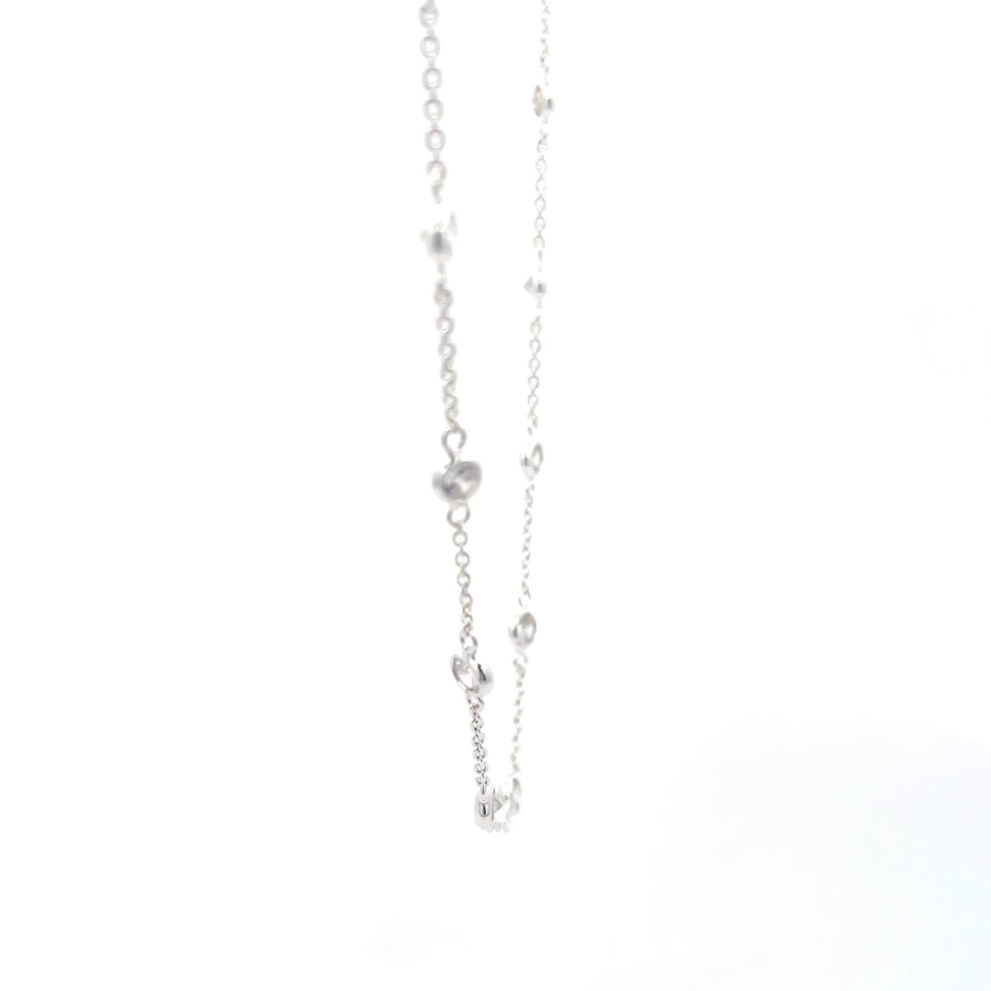 925 Silver Delicate Beaded Necklace for Women and Teens