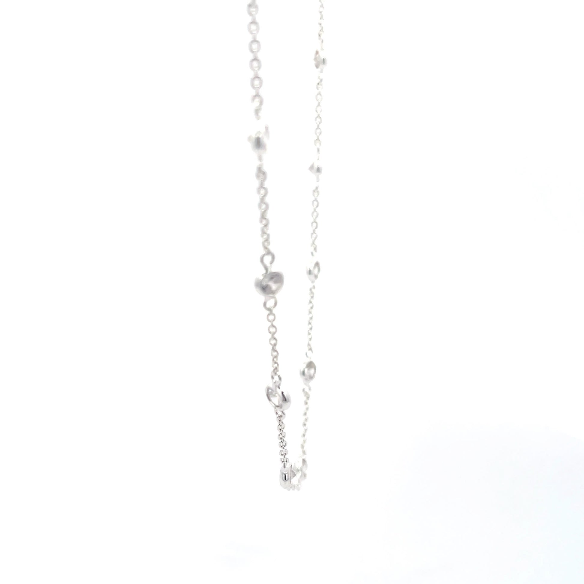 925 Silver Delicate Beaded Necklace for Women and Teens