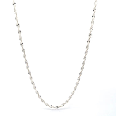 Silver Helix 925 Sterling Silver Twisted Rope Chain Necklace