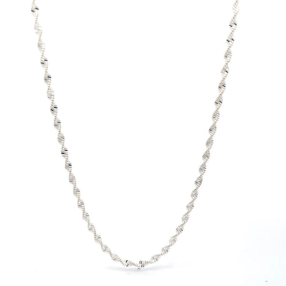 Silver Helix 925 Sterling Silver Twisted Rope Chain Necklace